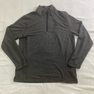 Orvis Men's Charcoal Quarter-Zip Pullover Sz M Logo embroideredered